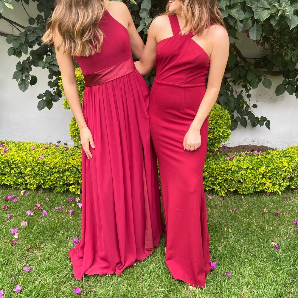 Azazie Bridesmaid - Color: Burgundy! SLIGHT unstitch at waistline - see photo